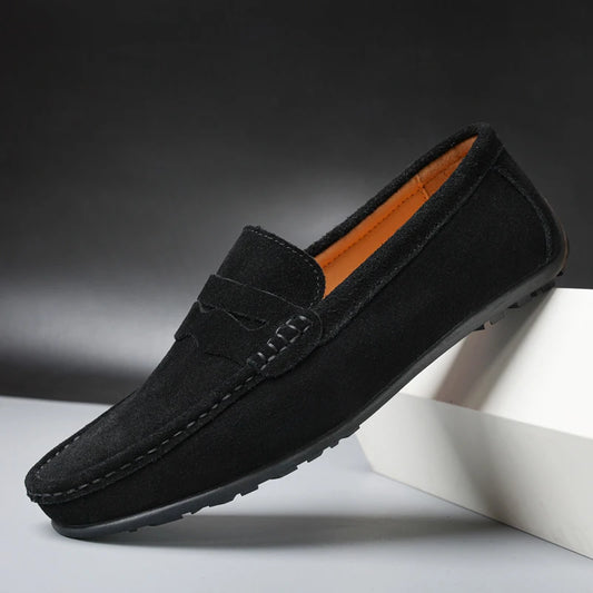 Men Leather Loafers Slip On Men Flats Driving Shoes Men Casual Shoes