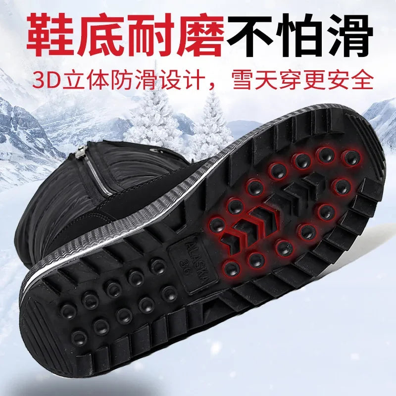 Women Snow Boots Platform Winter Boots Thick Plush Waterproof Non-slip Boots Fashion Women Winter Shoes Warm Fur Botas