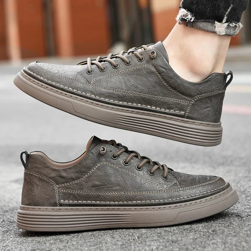 Handmade Brand Men Casual Shoes Genuine Leather Men Flats Soft Oxford Shoes Luxury Quality Outdoor Shoes Men Sneakers