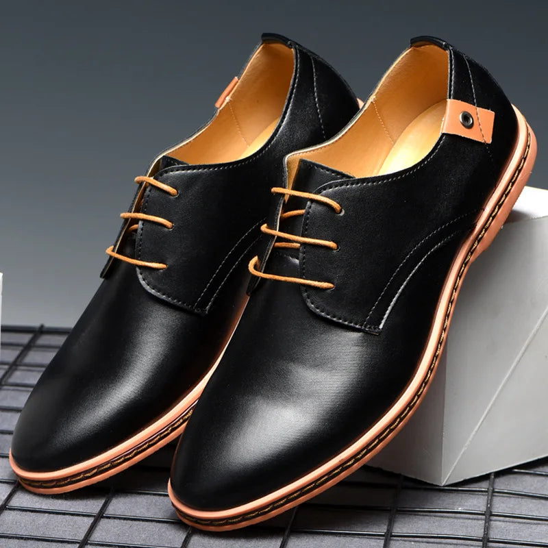 High Quality Patent Leather Men Shoes Men Wedding Oxford Shoes Lace-Up Office Suit Men'S Casual Shoes Man Dress Shoes 48