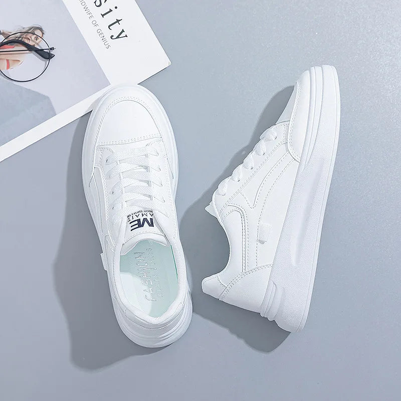 Women Shoes Summer Thick Sole White Spring Autumn Breathable Platform Tennis Woman Trend Round Head Female Casual Sneaker