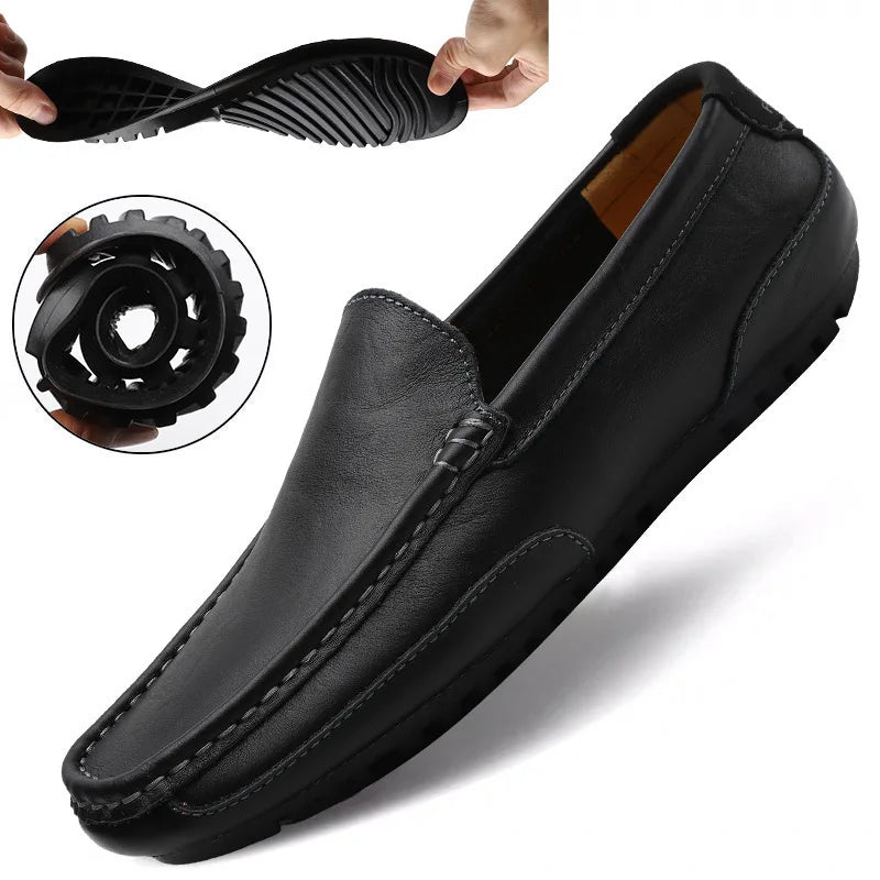 Men Luxury Trendy Casual Slip on Formal Loafers Men Moccasins Italian Black Male Driving Shoes Sneakers Plus Size