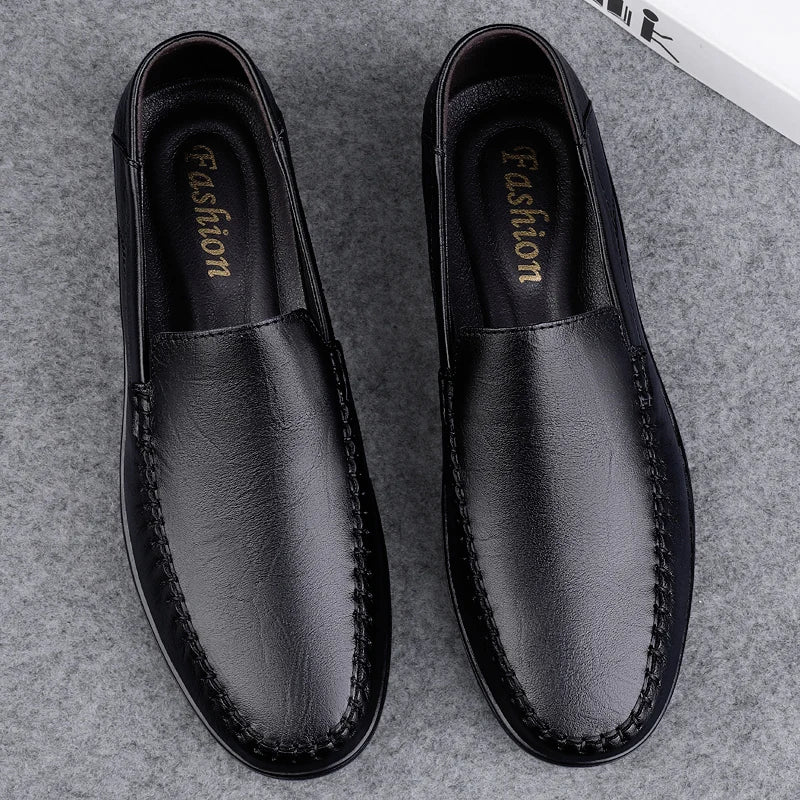 High Quality Men Loafers Genuine Leather Male Casual Shoes Handmade Moccasins Men Comfy Driving Shoes Man Sneakers Male Footwear