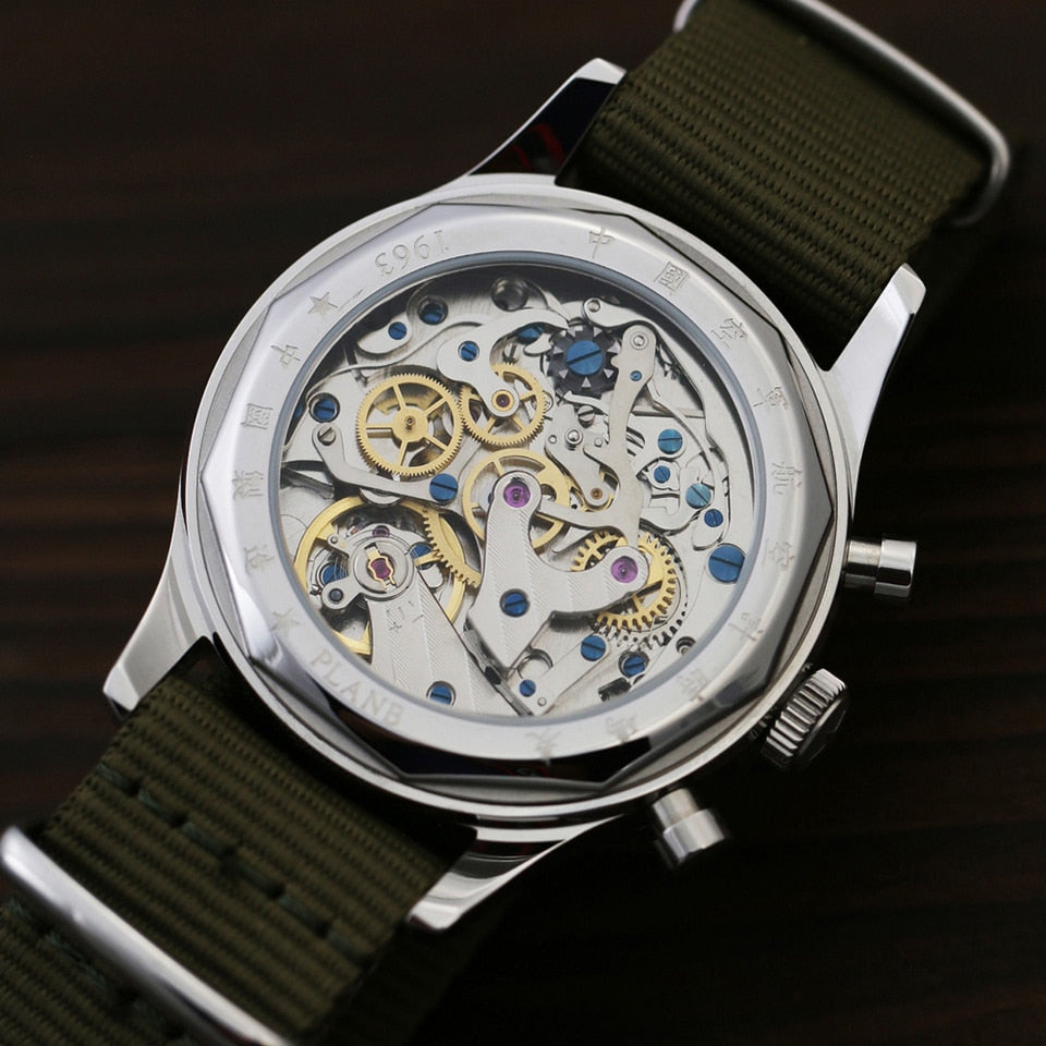 Chronograph Seagull Movement 1963 Mechanical Watch For Men 40mm ST1901 Sapphire 38mm Men Watch