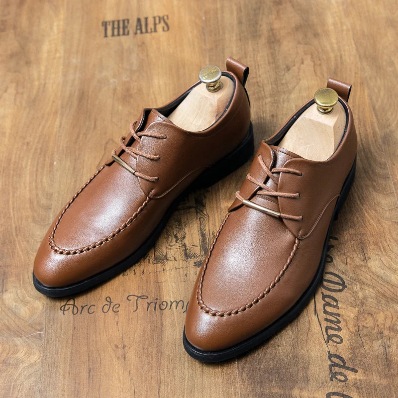 Men White British Style Oxford Lace-up Dress Shoes Male Gentleman Split Leather Wedding Shoes Male Fashion Footwear Flats Mens