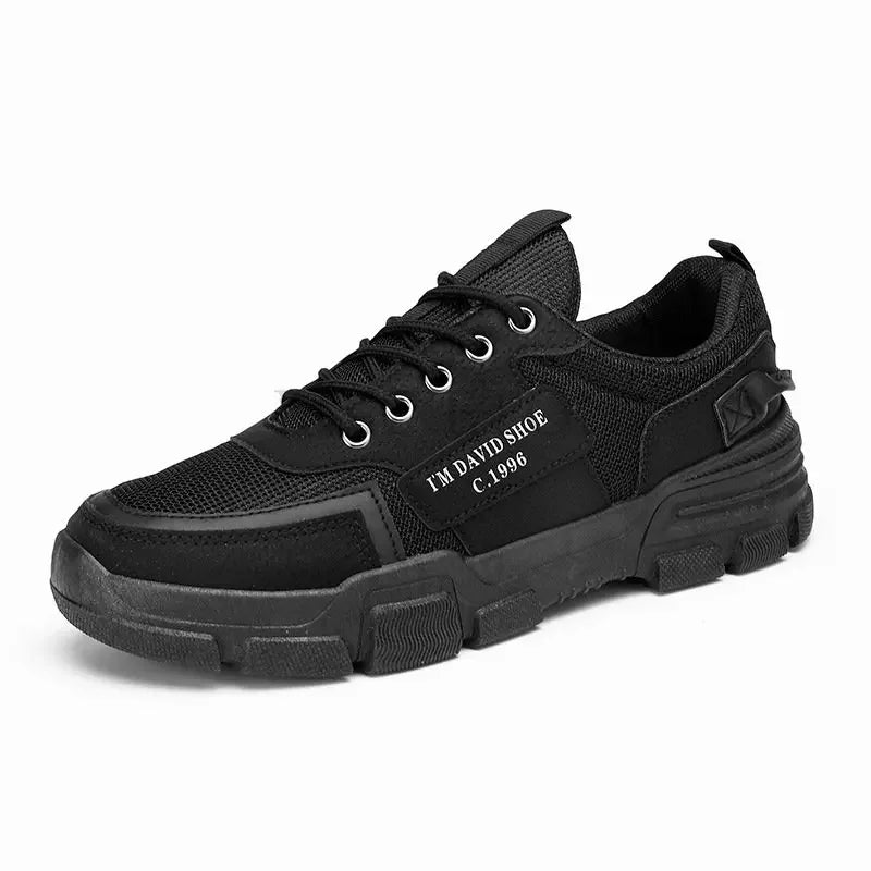 Walking Flats Men Casual Shoes Breathable Black Mesh Sneakers Male Skateboard Footwear New Fashion Non-slip Jogging Trainers Man