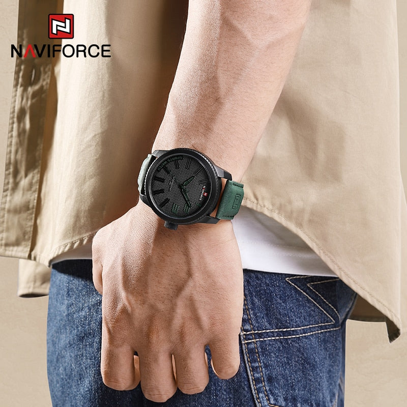 New Male Wristwatch Military Sports Shockproof Waterproof Leather Watch Men Fashion Casual Clock Relogio Masculino