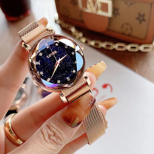 Brand Women Watches Fashion Square Ladies Quartz Watch Bracelet Set Green Dial Simple Rose Gold Mesh Luxury Women Watches