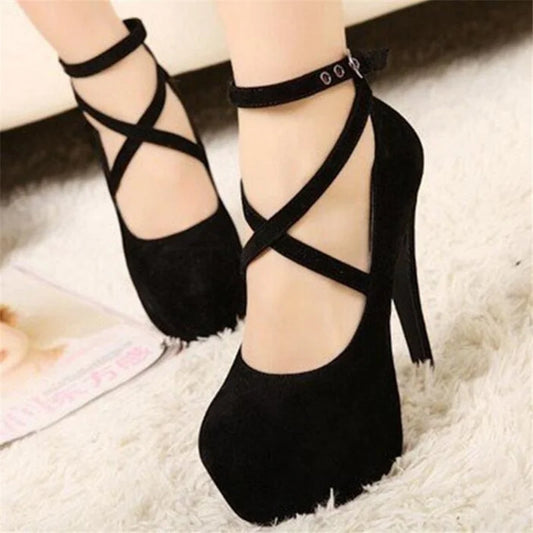 Red Black Black High Heel Stiletto Ladies Dress Pumps Fashion Ladies Party Platform Sandals Women's Scarpins Shoes