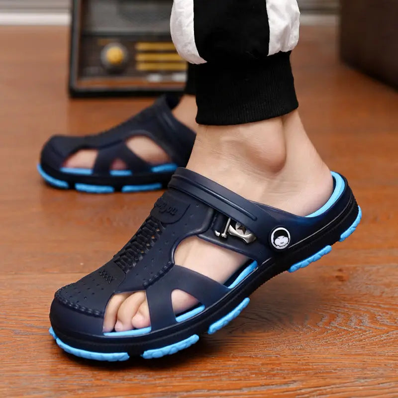 Summer Sandals Men Slippers Outdoor Beach Casual Shoes Zapatos De Hombre Indoor Durable Anti Slip Peep Toe