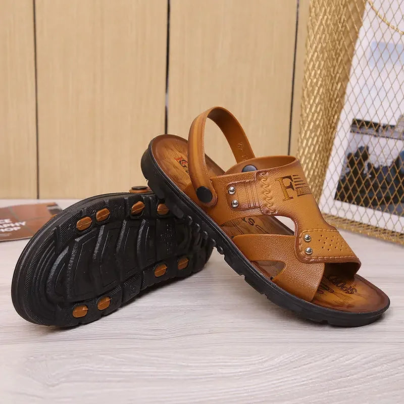 Sandals Men Summer Peep-toe Youth Beach Shoes Dual-use Beach Slippers Non-slip Men's Sandal Mens Shoes