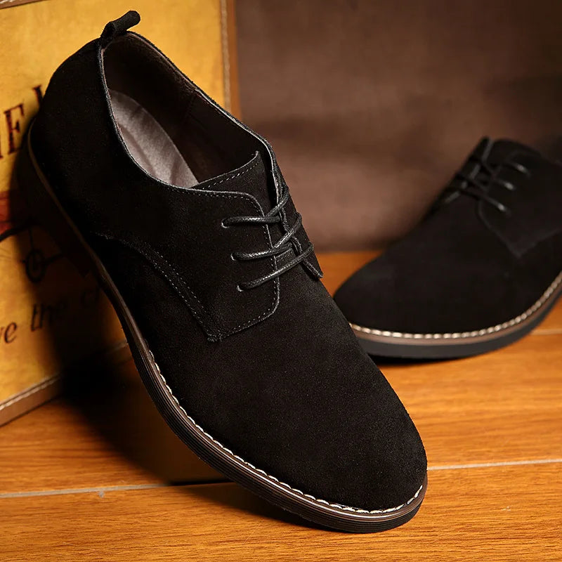 Men shoes plus size 38-48 Oxford men's shoes PU suede spring and autumn casual men's leather shoes men formal shoes