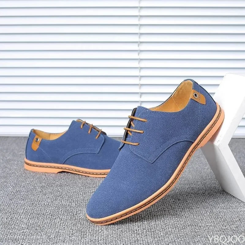 Spring Big Size 38-46 Suede Leather Men Shoes Oxford Casual Classic Sneakers For Male Comfortable Footwear