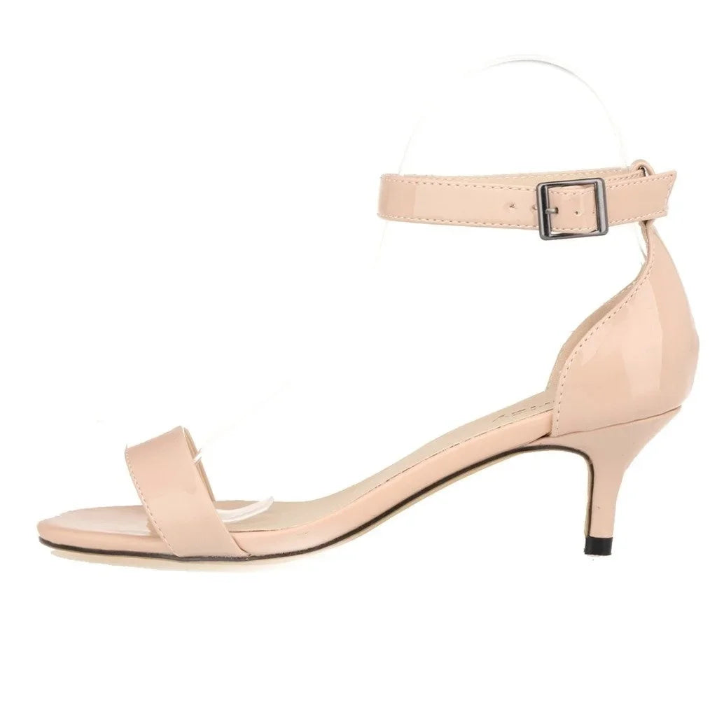 Women Sandals Multicolour Summer Open Toe Ankle Strap Sandal High Heels Lady Buckle Low Heel Party Dress Wedding Shoes