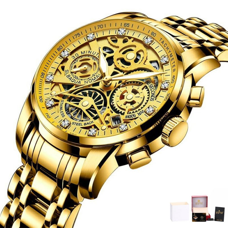 Rotating Window Men Watches Luxury Fashion Luminous Date Men Quartz Watch Waterproof Male Clock Relogio