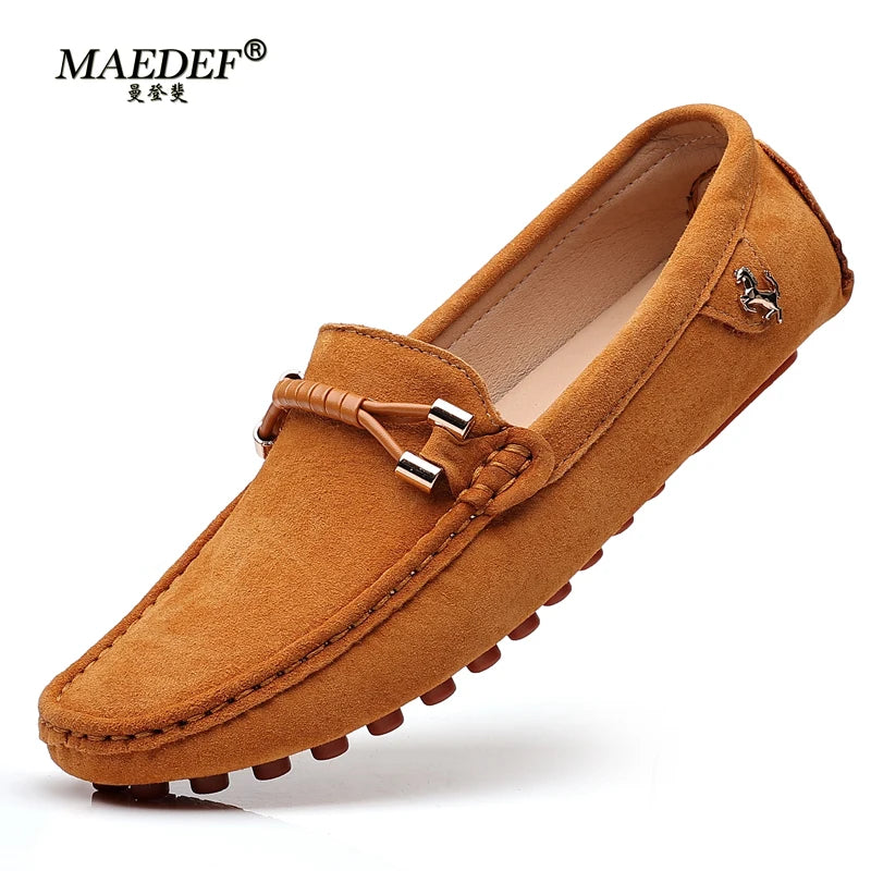 Men Casual Shoes Breathable Leather Loafers Business for Men Driving Moccasins Comfortable Slip on Shoe