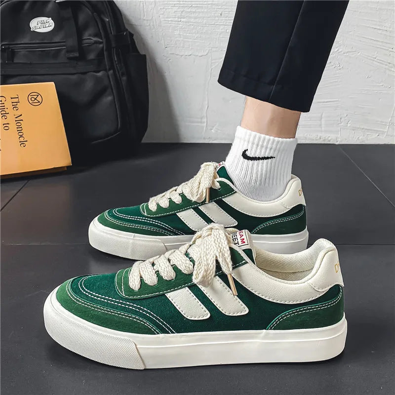 Canvas Shoes Men Skateboard Shoes Platform Comfortable Casual Walking Streetwear Teenager Men Vulcanize Shoes