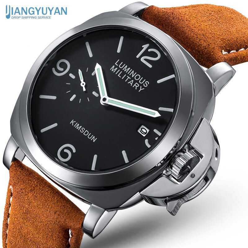 Luxury Top Brand Sport Watch Men Waterproof Quartz Brown Leather Military Wrist Watch Men Army Clock Male relojes hombre hodinky