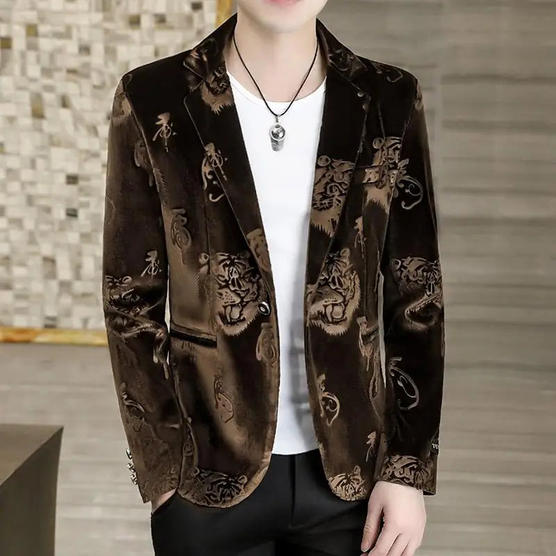 New Autumn Winter Thickened Canaries Horse Runner Man Thickened Individual Coat brown 1, L (EUR XS)