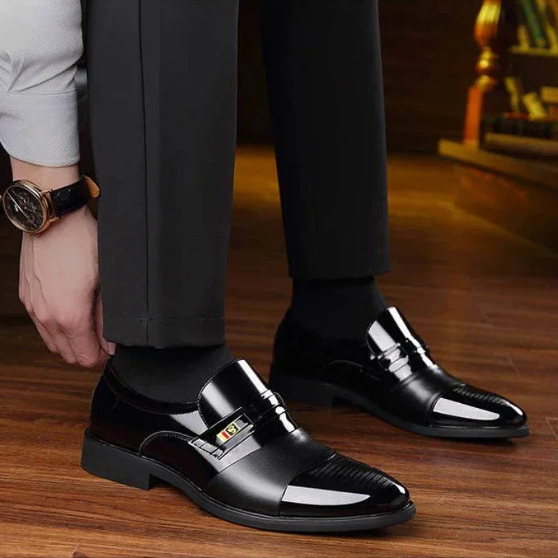 Business Dress Shoes for Men Shoes Luxury Leather Shoes Formal Oxfords Casual Office Slip on Work Loafers Plus Size Fur Footwear