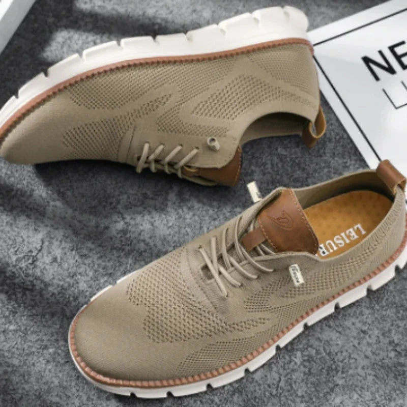 Mens Casual Shoes Spring Mesh Sneakers Plus Size Business Casual Business Loafers Formal Shoes for Men Trainers Zapatos