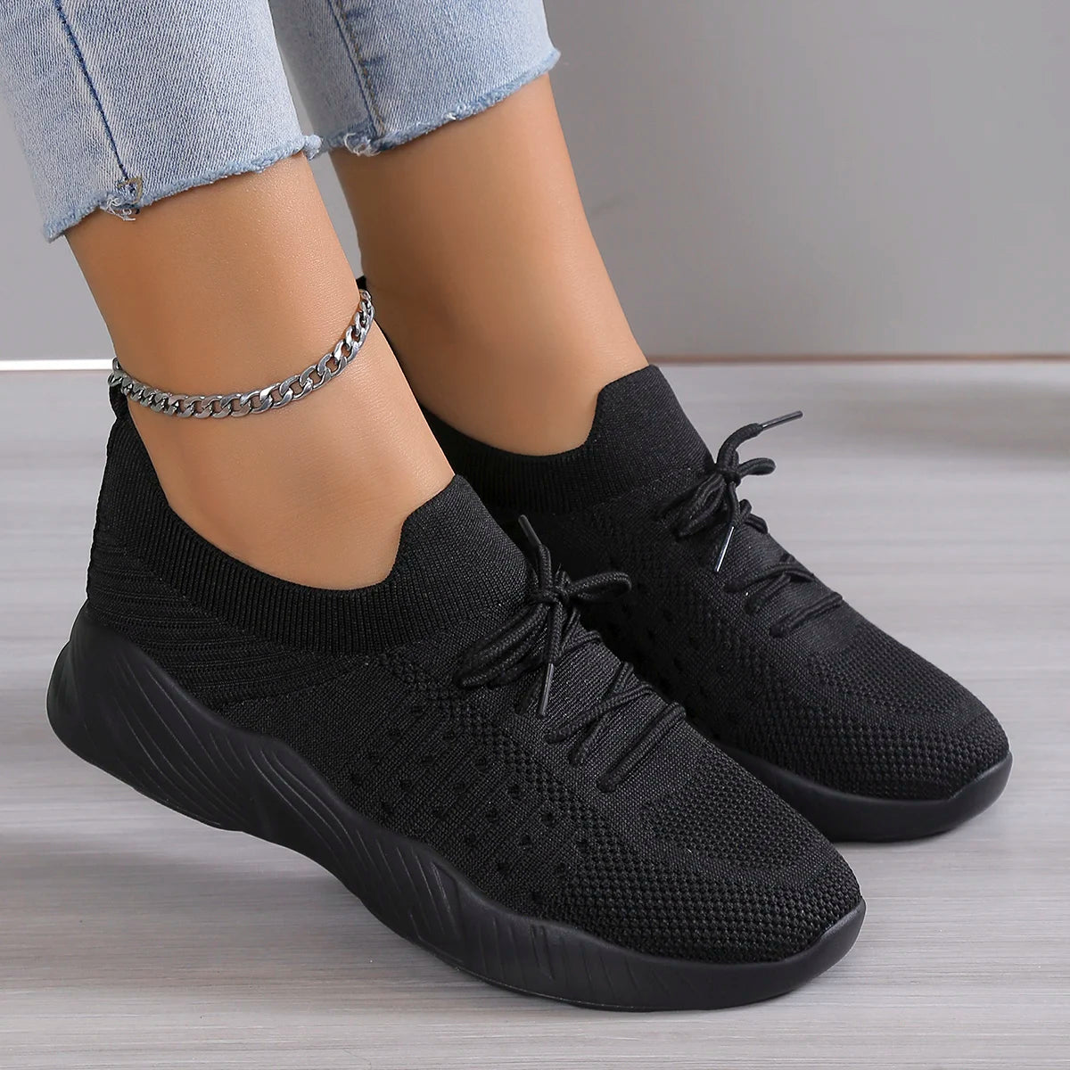 Summer Women Shoes Mesh Breathable Casual Sneakers Lace-Up Vulcanized Shoes Ladies Platform Sport Shoes Female Tennis Shoes