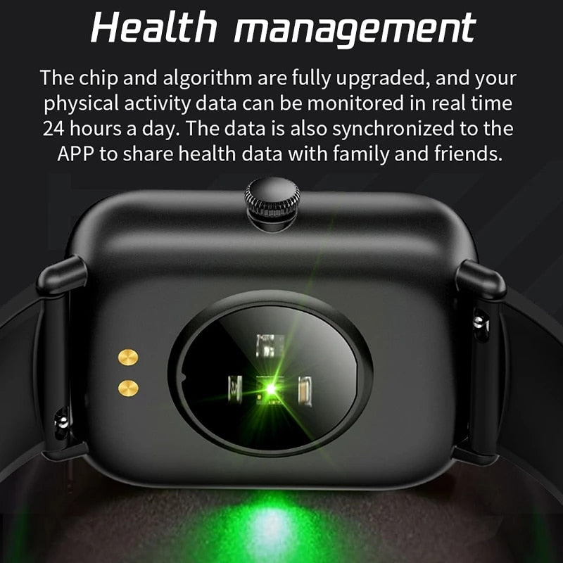 New Bluetooth Heart Rate Monitor Smart Watch Men Full Touch Dial Call Fitness Tracker IP67 Waterproof Smartwatch Men women