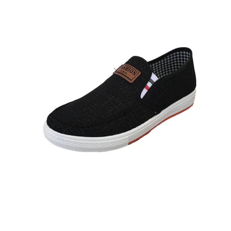 Men Casual Shoes Slip on Canvas Loafers Comfortable Walking Flats for Man Dude Non Slip Soft Moccasins Sneakers Summer