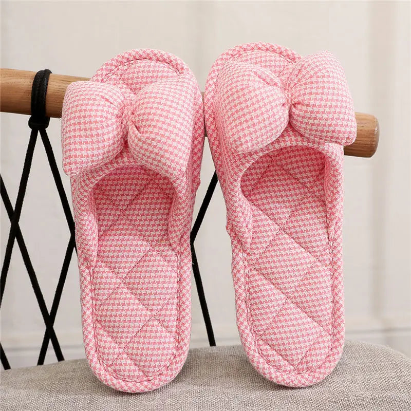 Korean Version of Anti Slip Fabric Sole with Soft Soles for Men and Women, Indoor Silent Floor Slippers for Couples