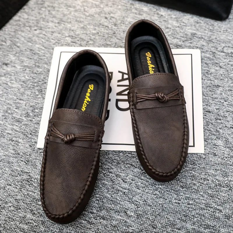 Men Loafers Shoes Man Comfy Slip-on Drive Moccasins Footwear Male Brand Leather Boat Shoes Men Casual Shoes