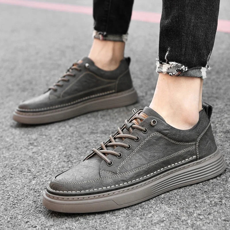 Handmade Brand Men Casual Shoes Genuine Leather Men Flats Soft Oxford Shoes Luxury Quality Outdoor Shoes Men Sneakers