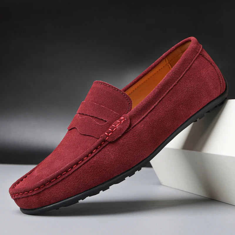 Men Leather Loafers Slip On Men Flats Driving Shoes Men Casual Shoes