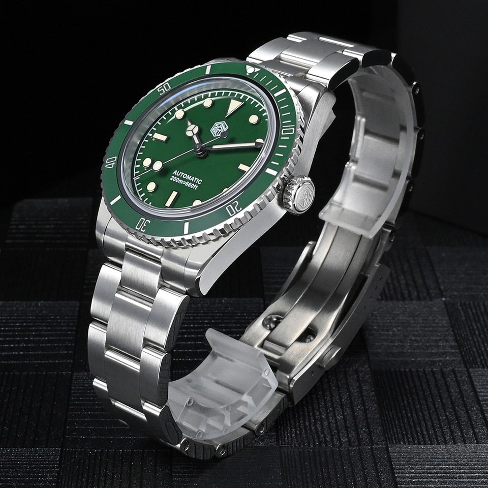 San Martin Men Watches 38mm Diver 6200 Retro Water Ghost Luxury Sapphire NH35 Automatic Mechanical Vintage Watch 20Bar Luminous