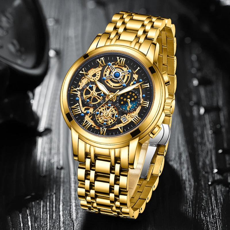 Waterproof Watch For Men Top Brand Luxury Men Watch Fashion Business Sports Quartz Chronograph Wristwatches Reloj Hombre