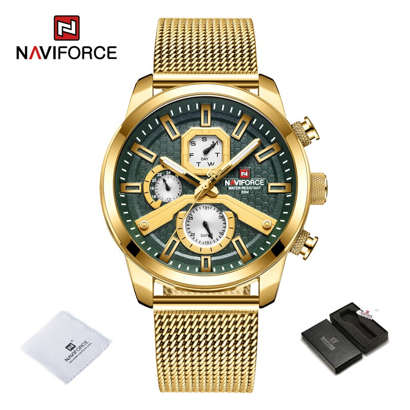 Men Calendar Watches Casual Sport Watch for Men Quartz WristWatch Stainless Steel Strap Watch Relogio Masculino