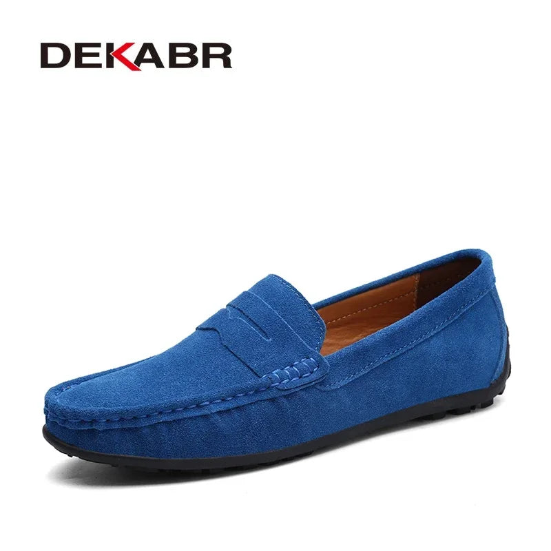 Brand Spring Summer Hot Sell Moccasins Men Loafers High Quality Genuine Leather Shoes Men Flats Lightweight Driving Shoes