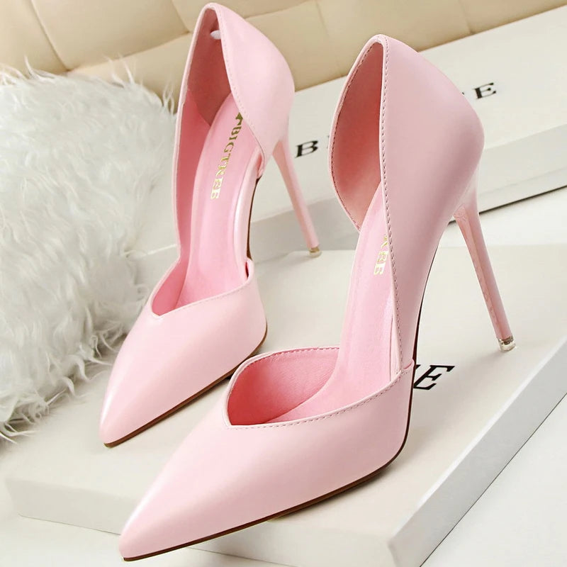 Women Pumps Fashion High Heels Shoes Black Pink White Shoes Women Wedding Shoes Ladies Stiletto Women Heels