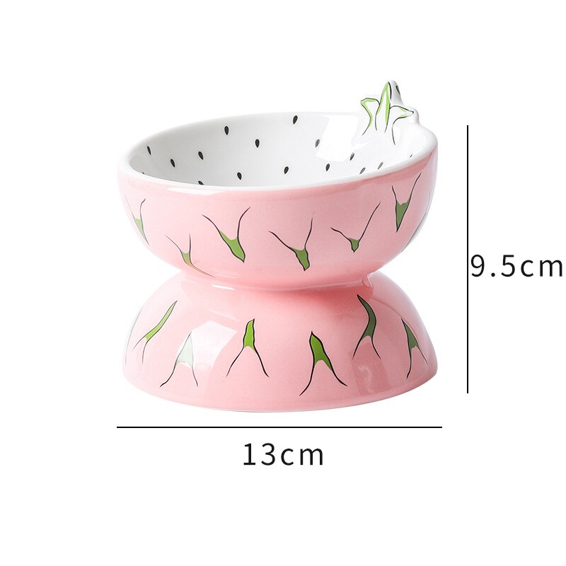 Cat Ceramic Bowl Fruit Shape Small Dogs Food Water Snack Bowls Pet Elevated Drink Eat Feeders Puppy Cats Cute Feeding Supplies snack bowl