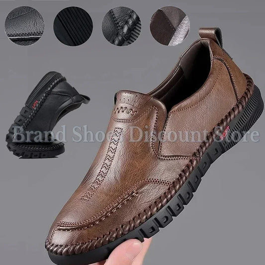 Business Leather Shoes Moccasin Shoes Breathable Men's Casual Loafers Comfortable Shoes for Men Summer Men's Sneakers