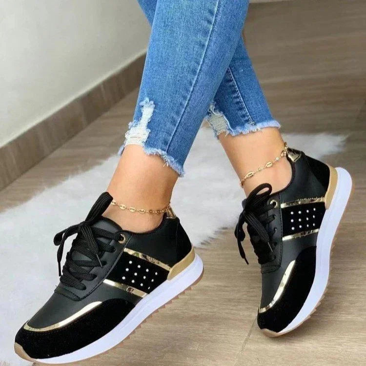 Women Mesh Sneakers Patchwork Lace Up Flat Shoes for Women Lightweight Female Shoes Classic Versatile Zapatillas