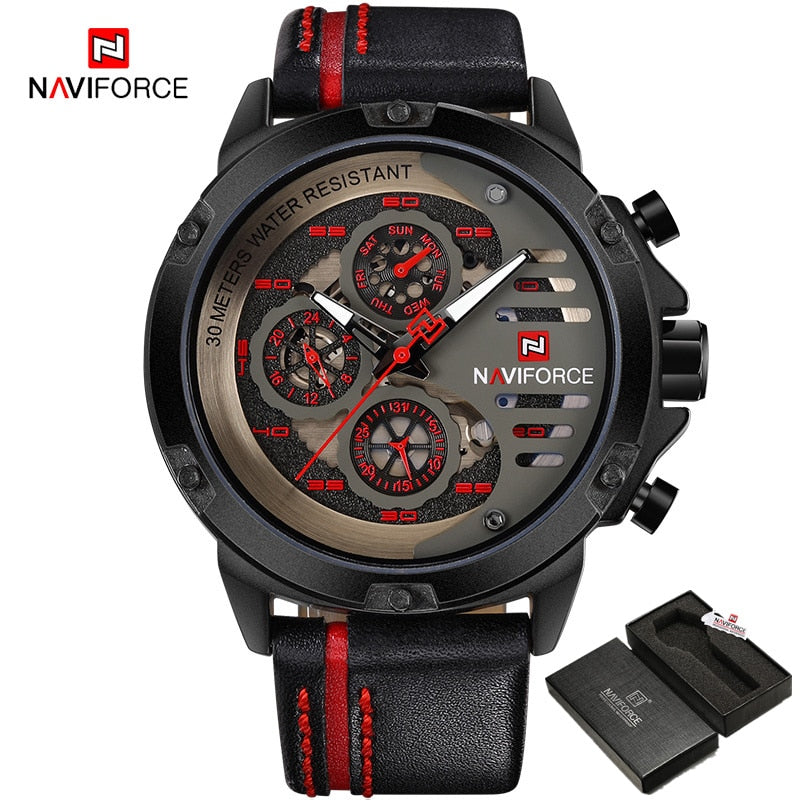 Men Watches Top Brand Luxury Waterproof 24 hour Date Quartz Watch Man Leather Sport Wrist Watch Men Waterproof Clock