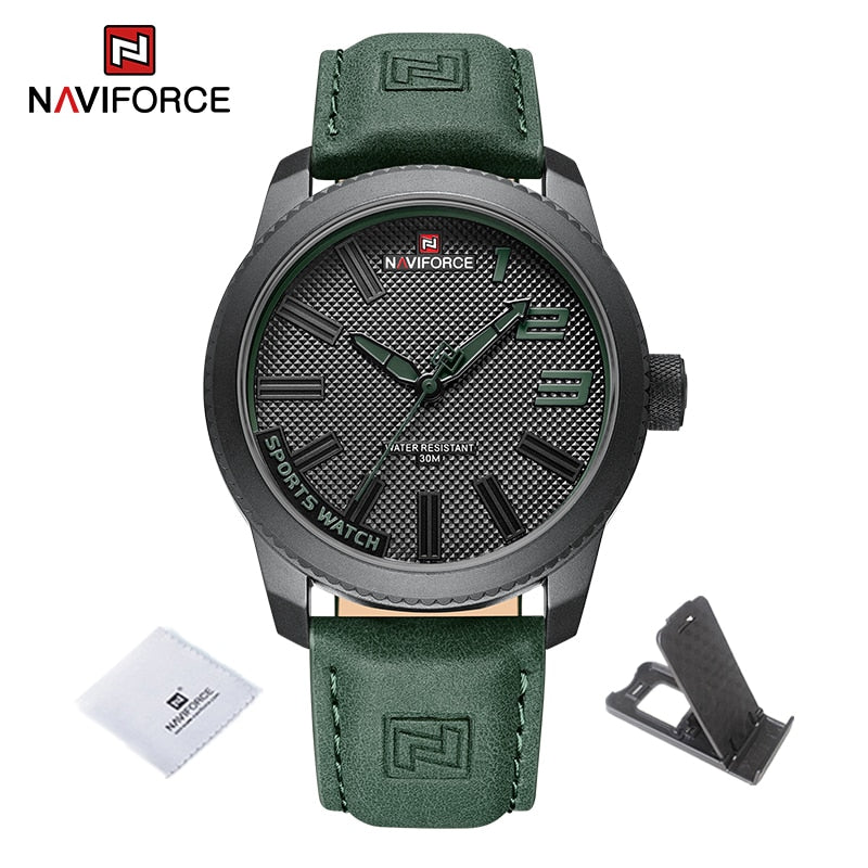 New Male Wristwatch Military Sports Shockproof Waterproof Leather Watch Men Fashion Casual Clock Relogio Masculino BGNGN