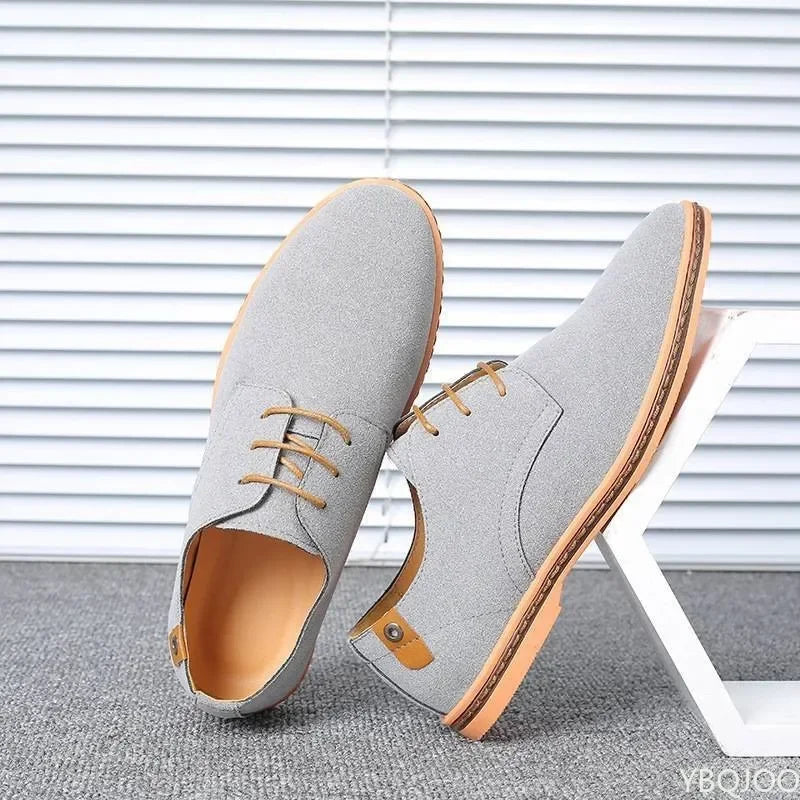 Spring Big Size 38-46 Suede Leather Men Shoes Oxford Casual Classic Sneakers For Male Comfortable Footwear