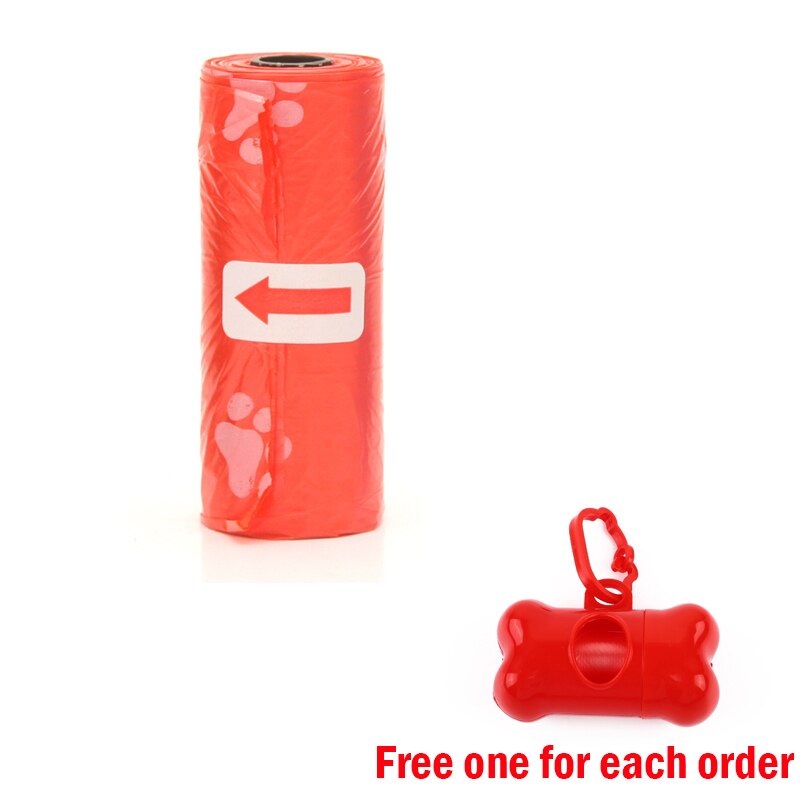 100 Rolls Dog Poop Bags Pet Waste Garbage Bags Unscented Outdoor Carrier Holder Dispenser Clean Pick Up Tools Pet Accessories red, 10 rolls 150 bags