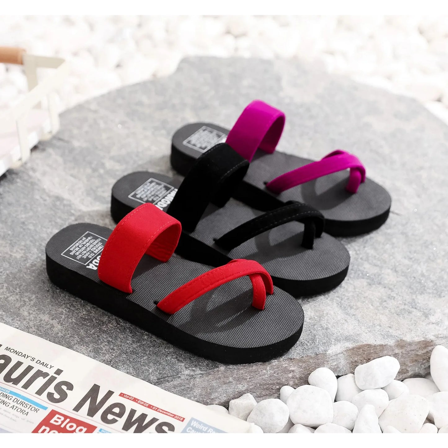 Summer Women's Slippers Fashion Platform Wedge Sandals Outdoor Leisure Flip Flops Travel Beach Slippers High Heel Women Slides