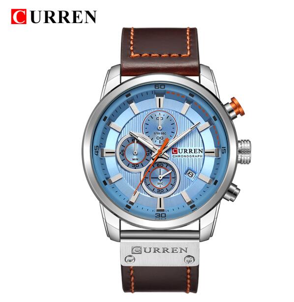 New Date Quartz Men Watches Top Brand Luxury Male Clock Chronograph Sport Mens Wrist Watch