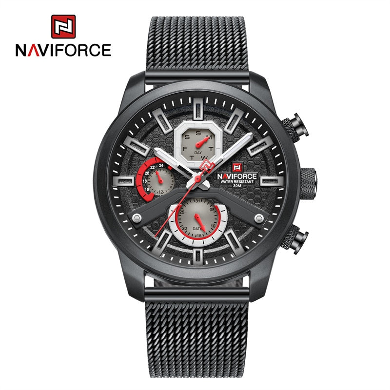 Men Calendar Watches Casual Sport Watch for Men Quartz WristWatch Stainless Steel Strap Watch Relogio Masculino