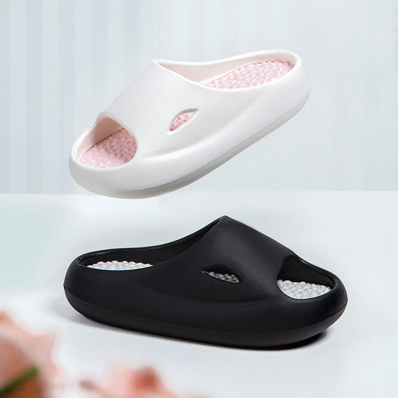 Thick Platform Bathroom Home Slippers Women Outdoor Soft Sole Couple Slides Shoes Woman Non Slip Flip Flops Beach Sandals