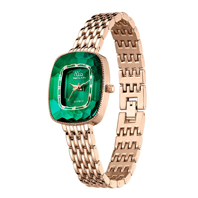 Green Diamond Style Luxury Women Quartz Watch Creative Unique Ladies Wrist Watch For Female Clock relogio feminino