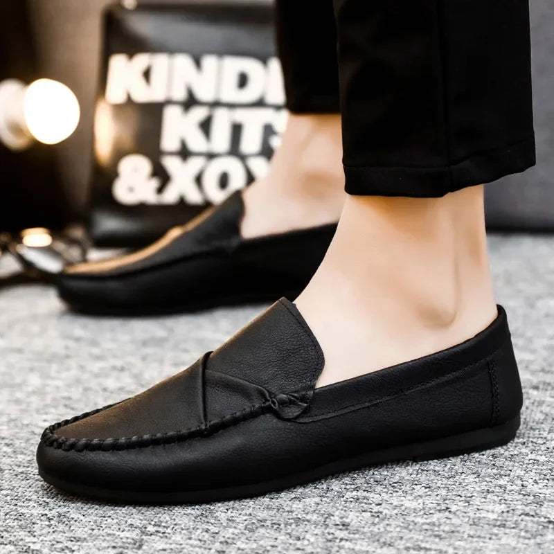 Men Loafers Casual Shoes New Handmade Moccasins Shoes Men 2024 Comfortable Driving Leather British Shoes Designer Male Sneakers